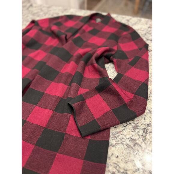 Talbots buffalo plaid merino cardigan size XL - Picture 3 of 10